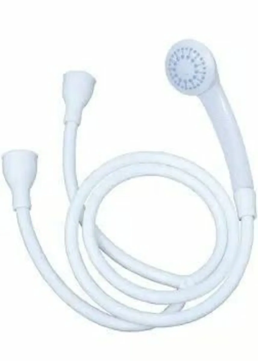 Used Shower Bath Door Set and New Bathroom Curtain - Image 2