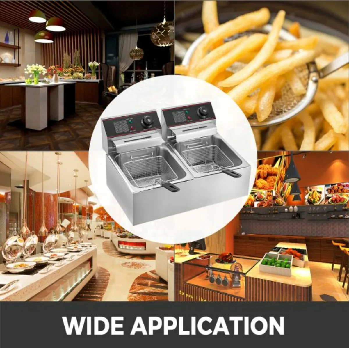 Commercial Deep Fryer 12L Electric Fryer 5000W - Image 2