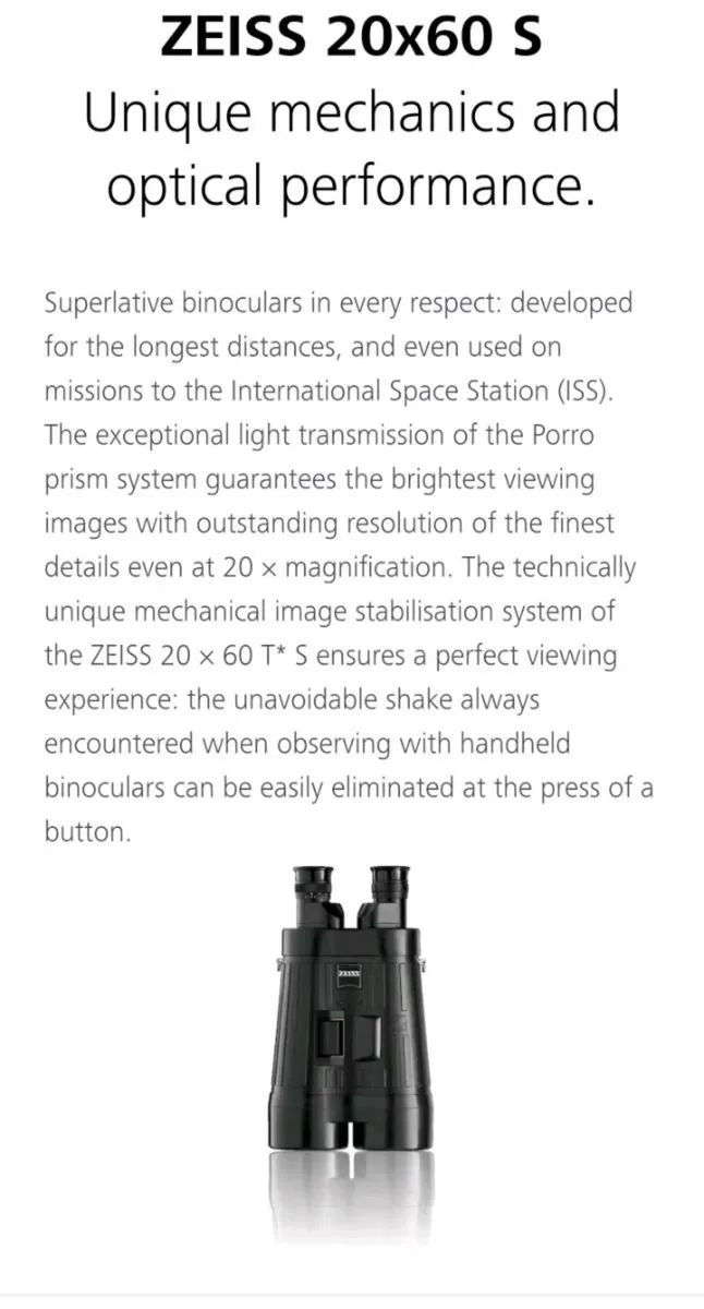 Zeiss 20 x 60s Binoculars - Image 2