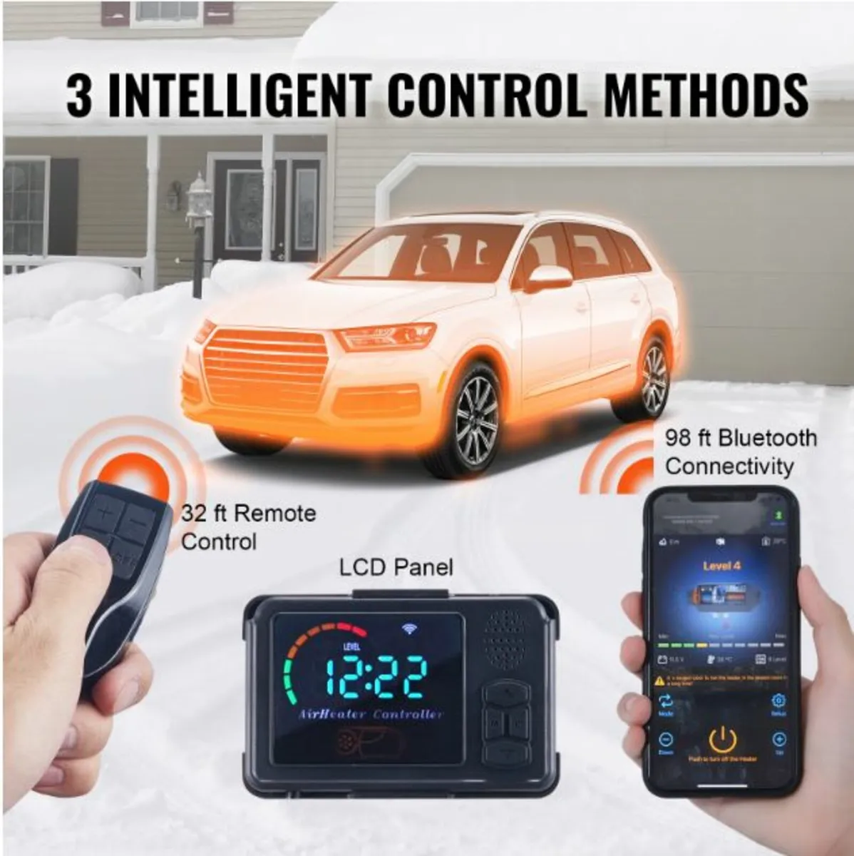 Diesel Air Heater All-in-one 12V 8KW Bluetooth App - Image 4