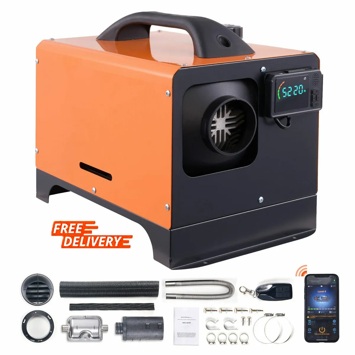 Diesel Air Heater All-in-one 12V 8KW Bluetooth App - Image 1