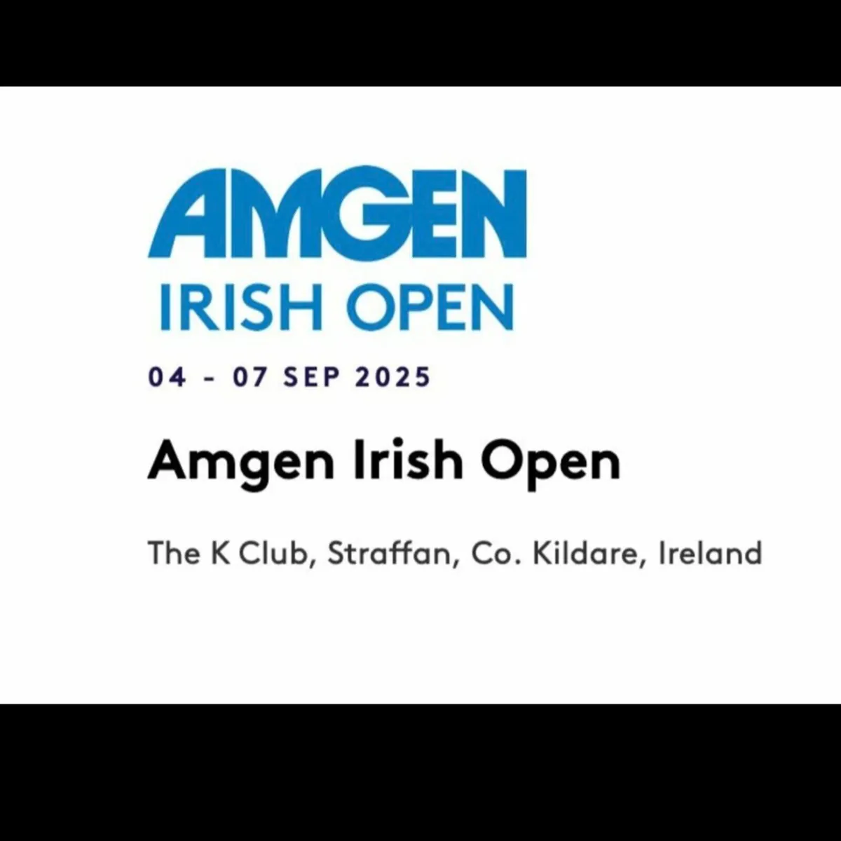 Irish Open tickets X3 Friday