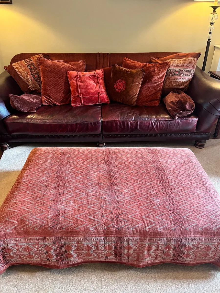 Large sofa and footstool - Image 2