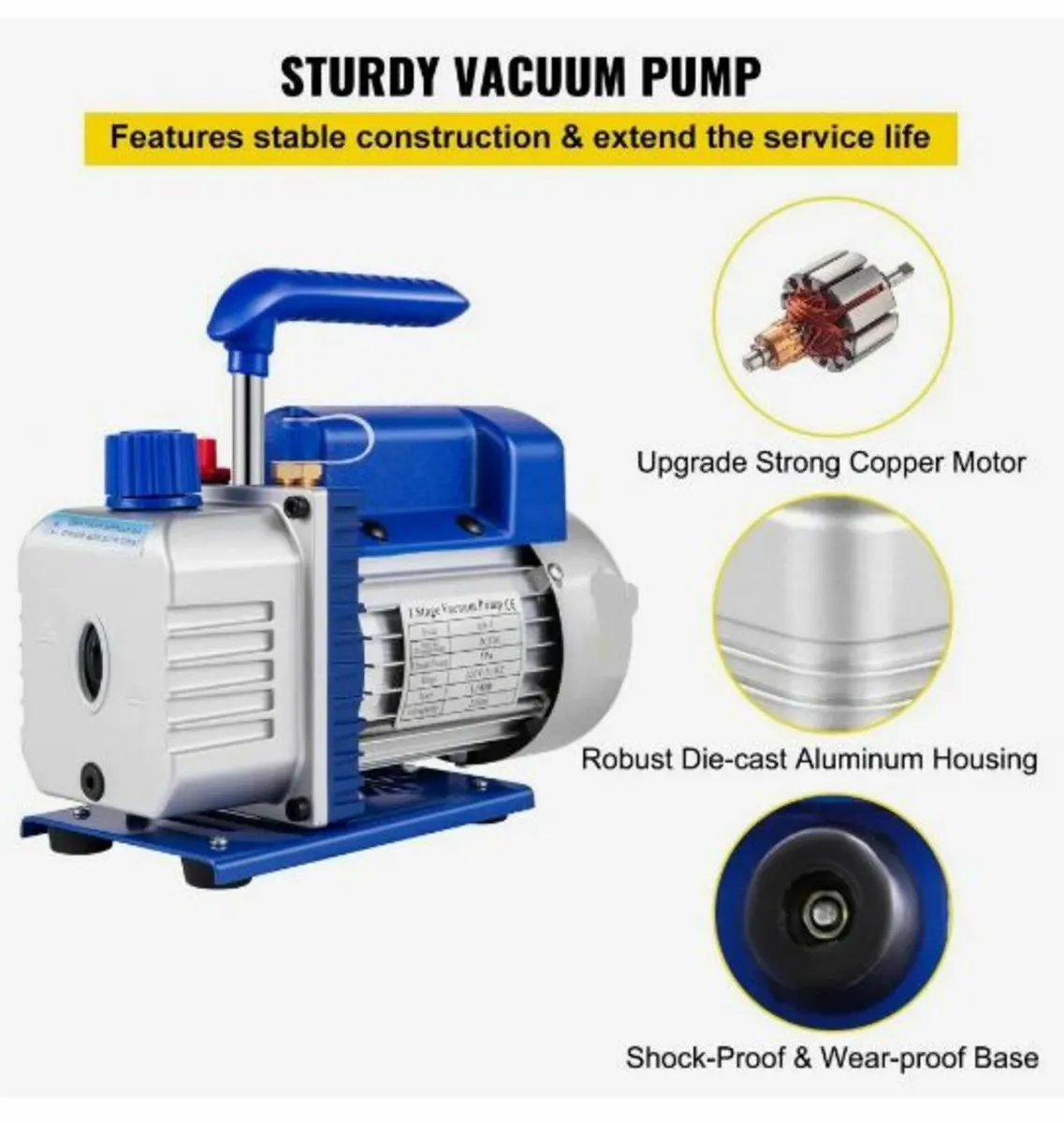 3CFM 1/4HP Refrigerant Rotary Vane - Image 4