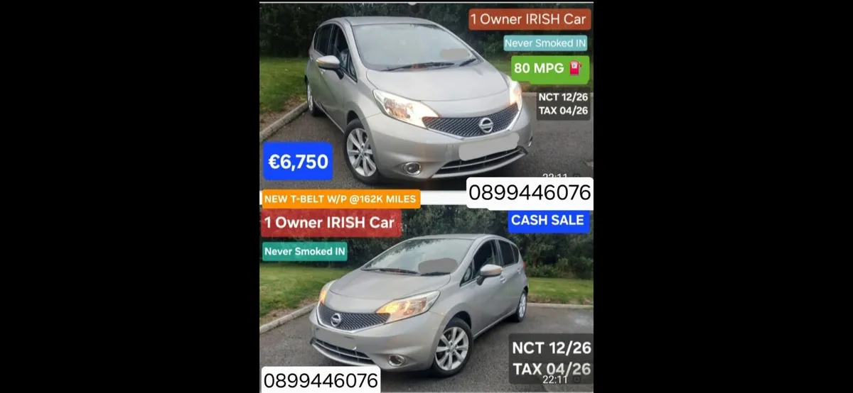 2015 Nissan Note 1.5d Nct 12/26 Tax 04/26. 80MPG - Image 1