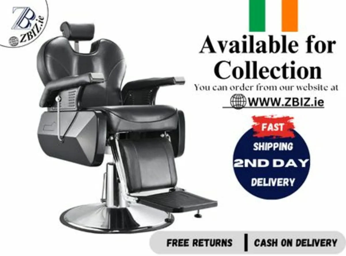 Barber Chair Professional Black Hydraulic Seat - Image 1