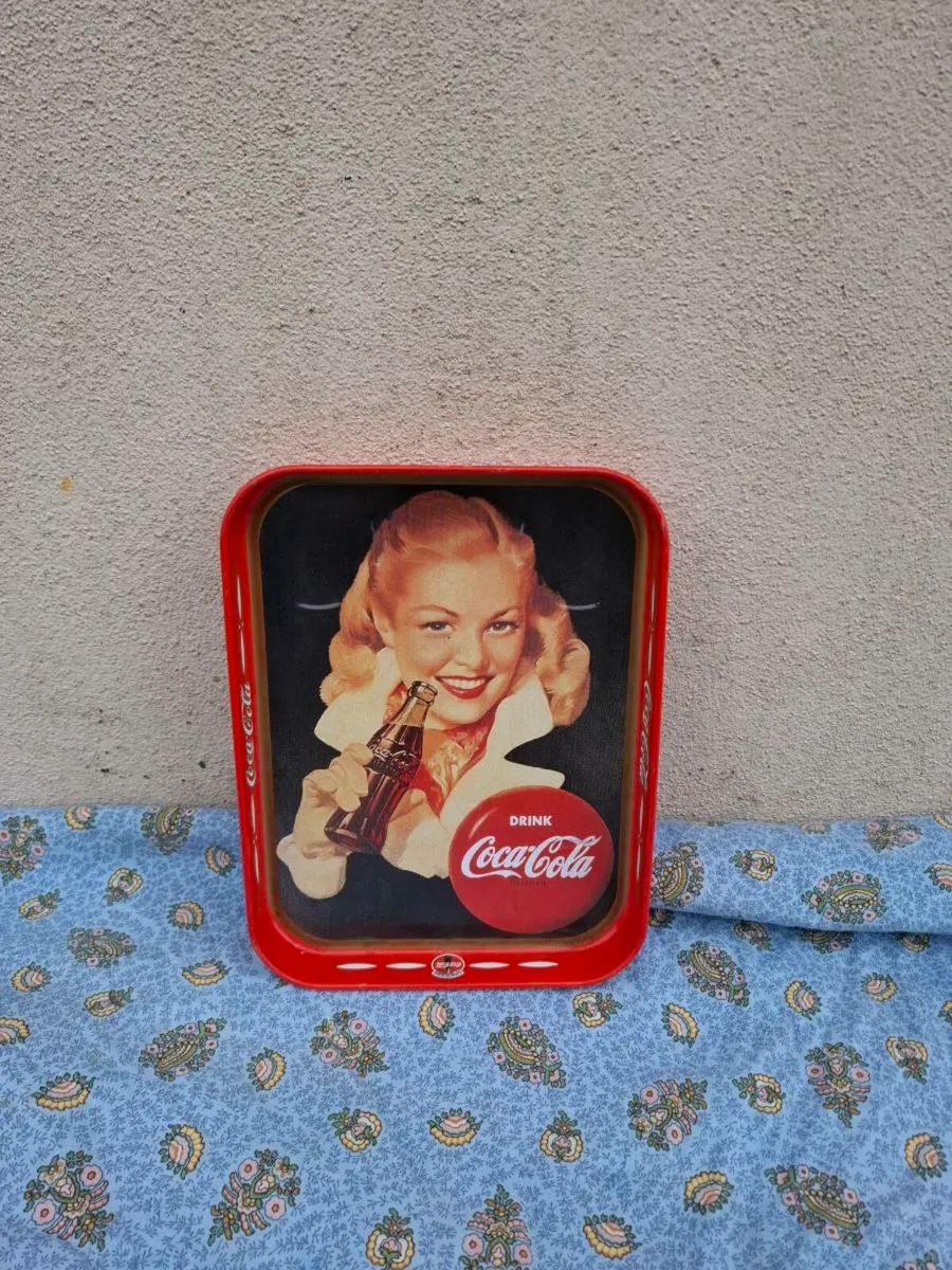 Coca cola tin tray postage possible