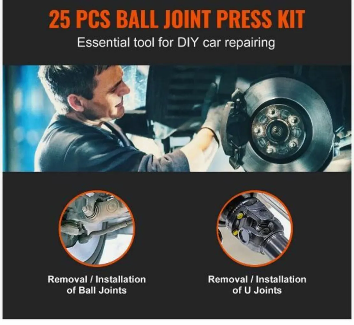 Ball Joint Press Kit, 25 pcsTool Kit - Image 2