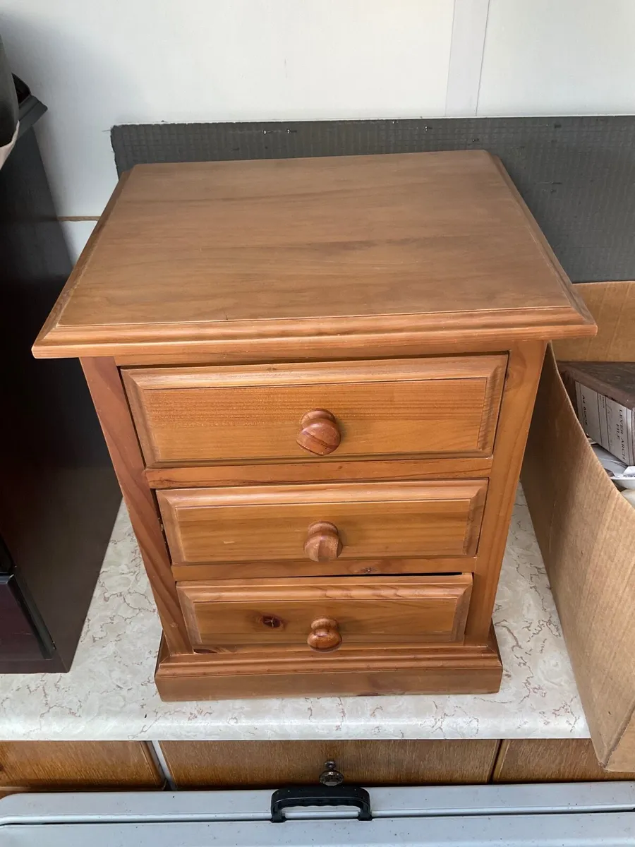 Pine Honey Colour Bedside Locker - Image 2