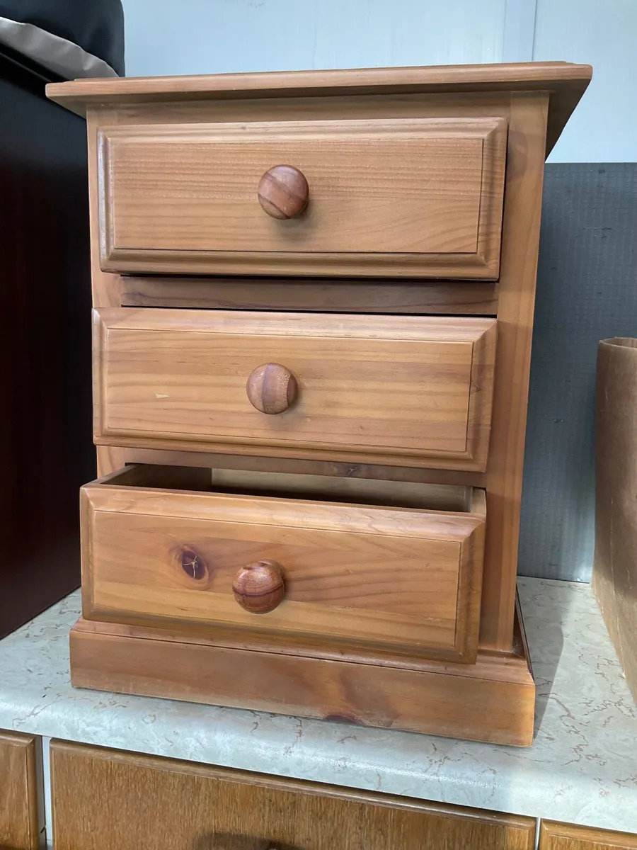 Pine Honey Colour Bedside Locker - Image 3