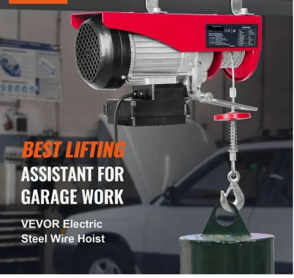 Electric Hoist, 998 kg Lifting Capacity, 1600W - Image 4