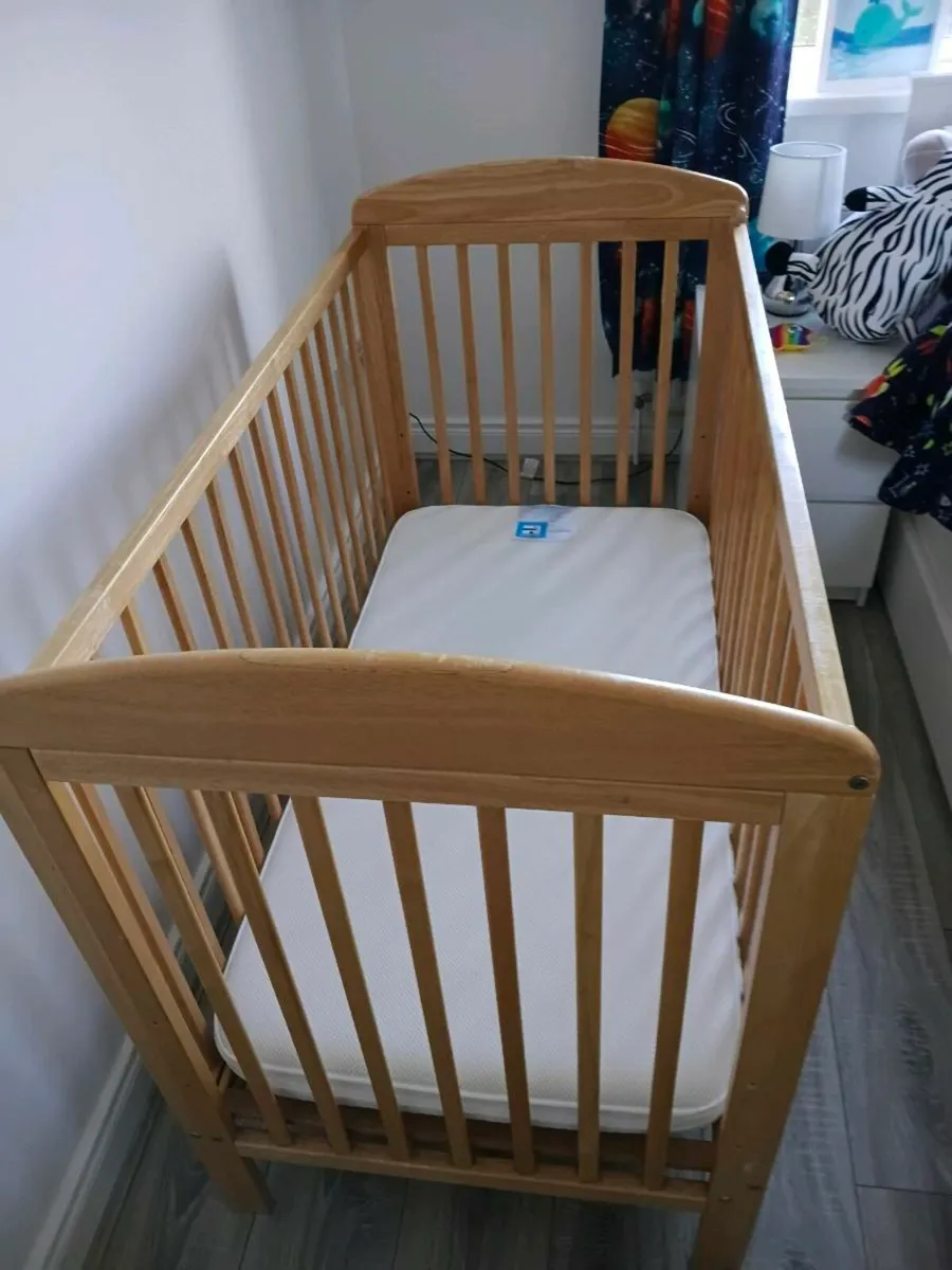 Mamas and Papa's Cot and IKEA Changing Table - Image 1