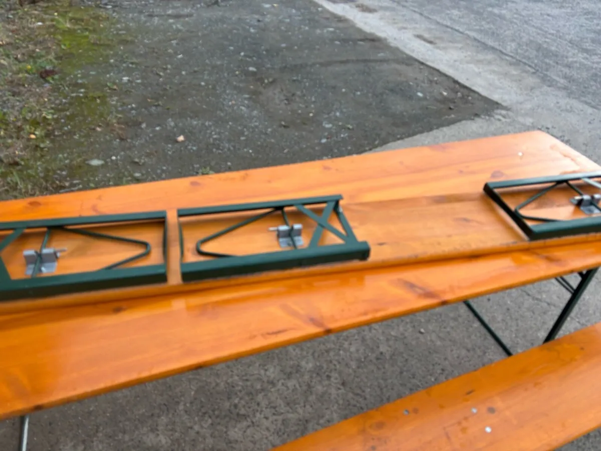 trestle table and bench  military style - Image 1