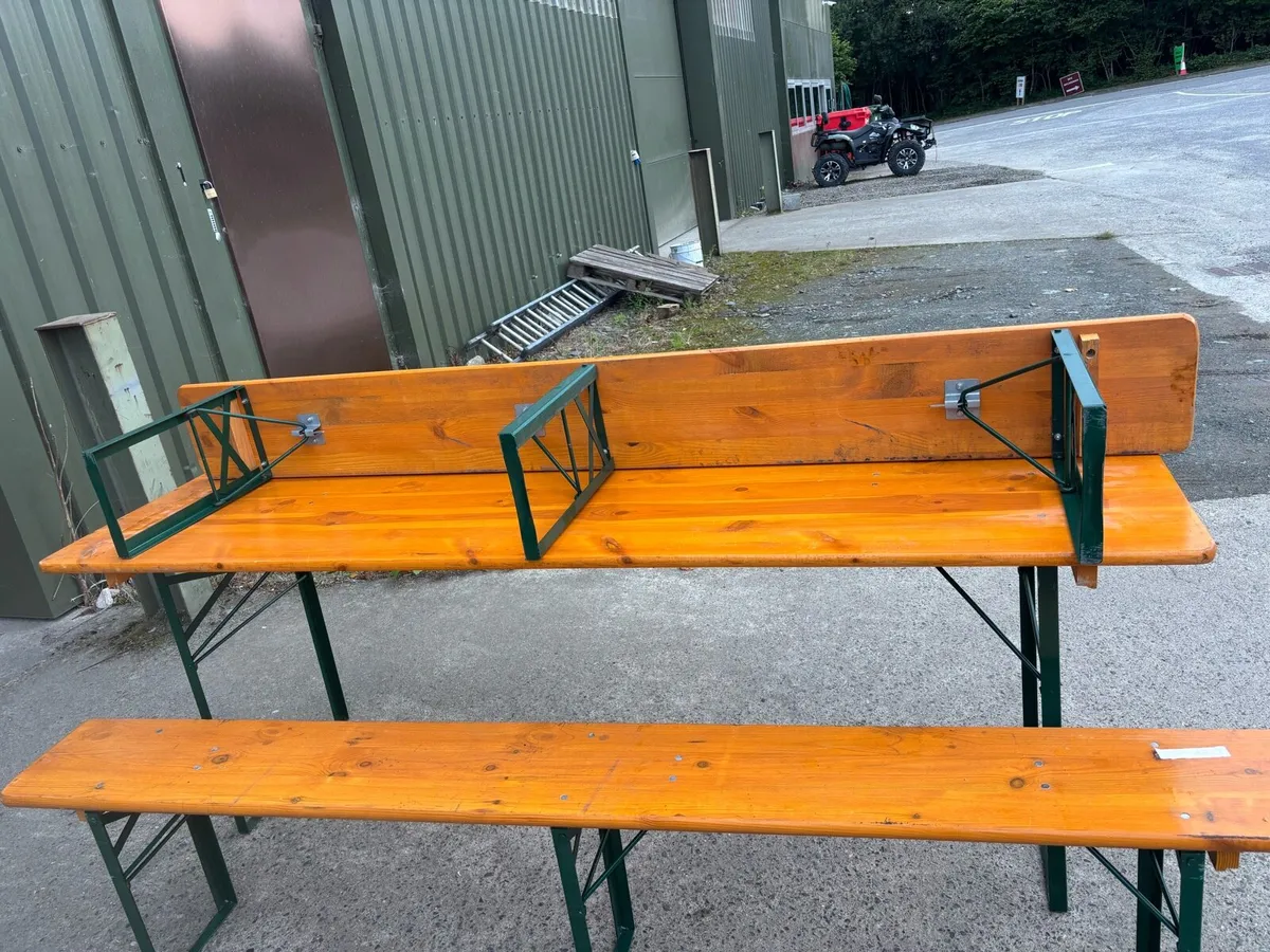 trestle table and bench  military style - Image 2
