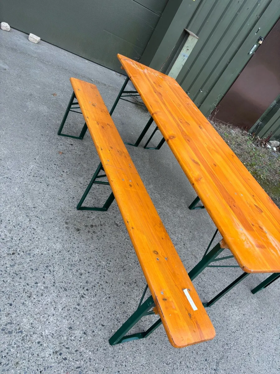 trestle table and bench  military style - Image 4