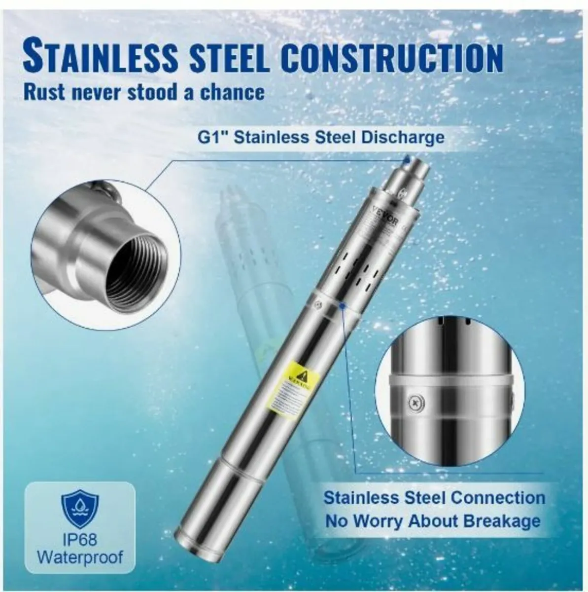 Deep Well Submersible Pump, 550W - Image 4