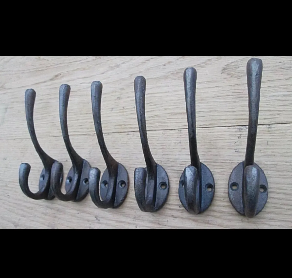 10 x Cast Iron Coat Hooks Retro Style NEW - Image 2