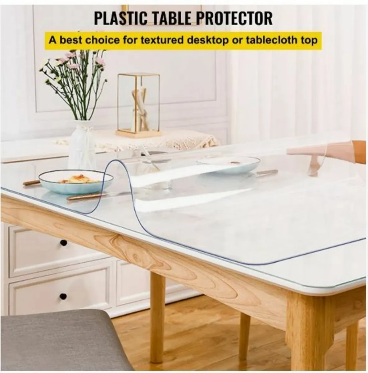 Plastic Table Cover 42 x 78 Inch, 2 mm - Image 2