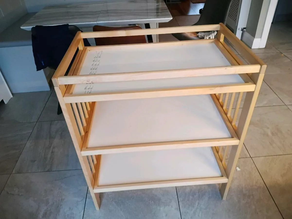Mamas and Papa's Cot and IKEA Changing Table - Image 2
