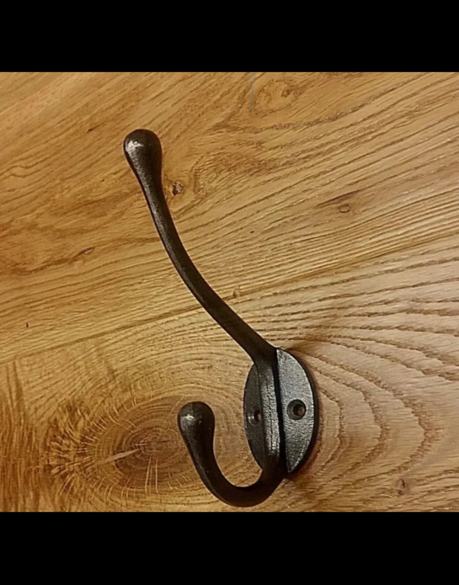 6 x Cast Iron Coat Hooks Vintage Retro Style NEW - Image 2