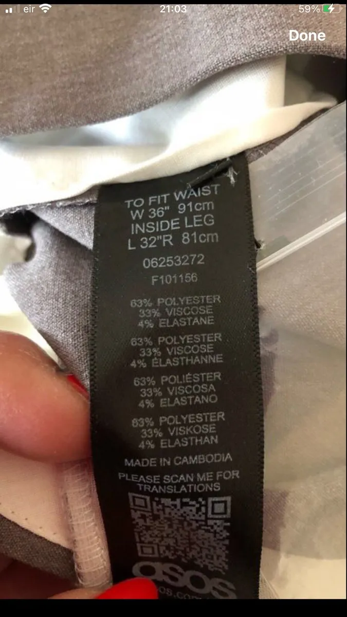 Mens BNWT trousers W36” x L32” €15 - Image 3