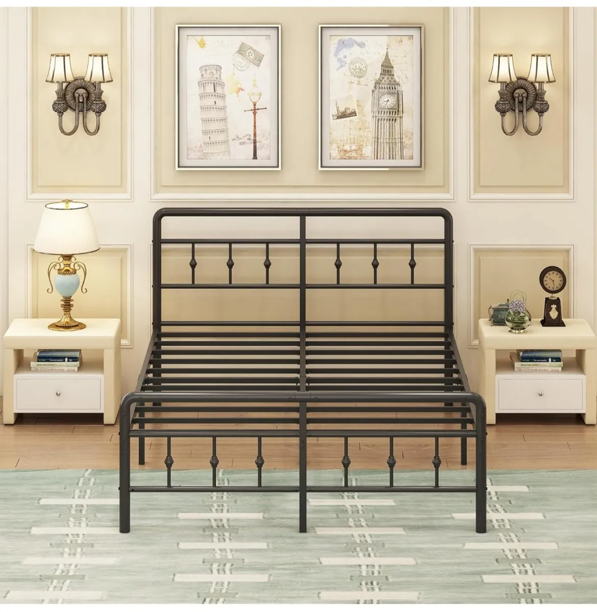 Double Bed Frame 4ft6 with Headboard and Footboard - Image 3