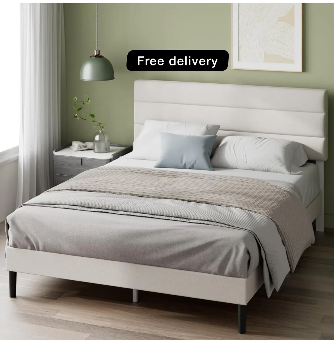 Double Bed Frame – Bed 135 x 190 cm – 30cm Height - Image 1