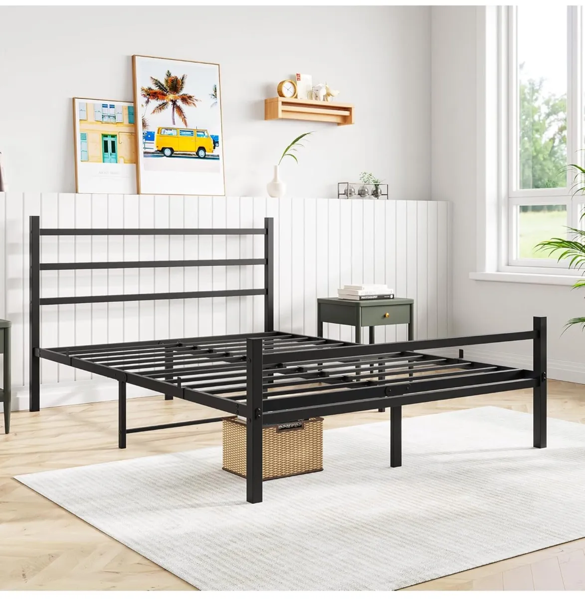 Double Bed Frames with Headboard and Footboard Hea - Image 4