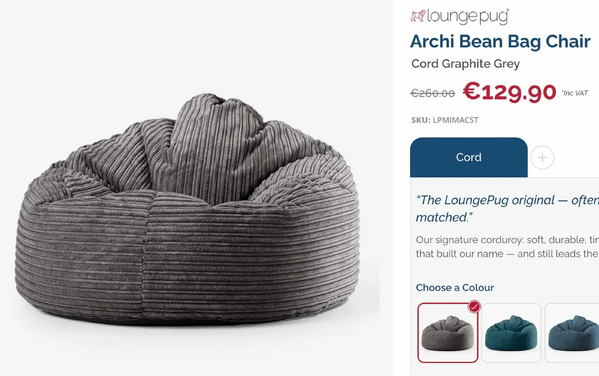 Lounge Pug Bean Bag - Image 4