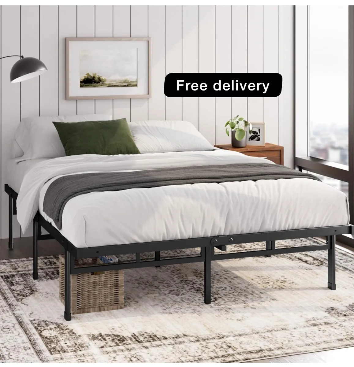 Double Bed frame  Bed 135 x 190cm 36cm Height - Image 1