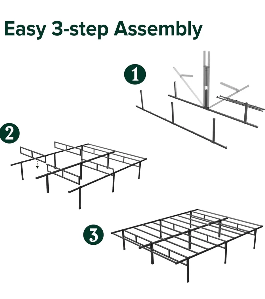 Double Bed frame  Bed 135 x 190cm 36cm Height - Image 2