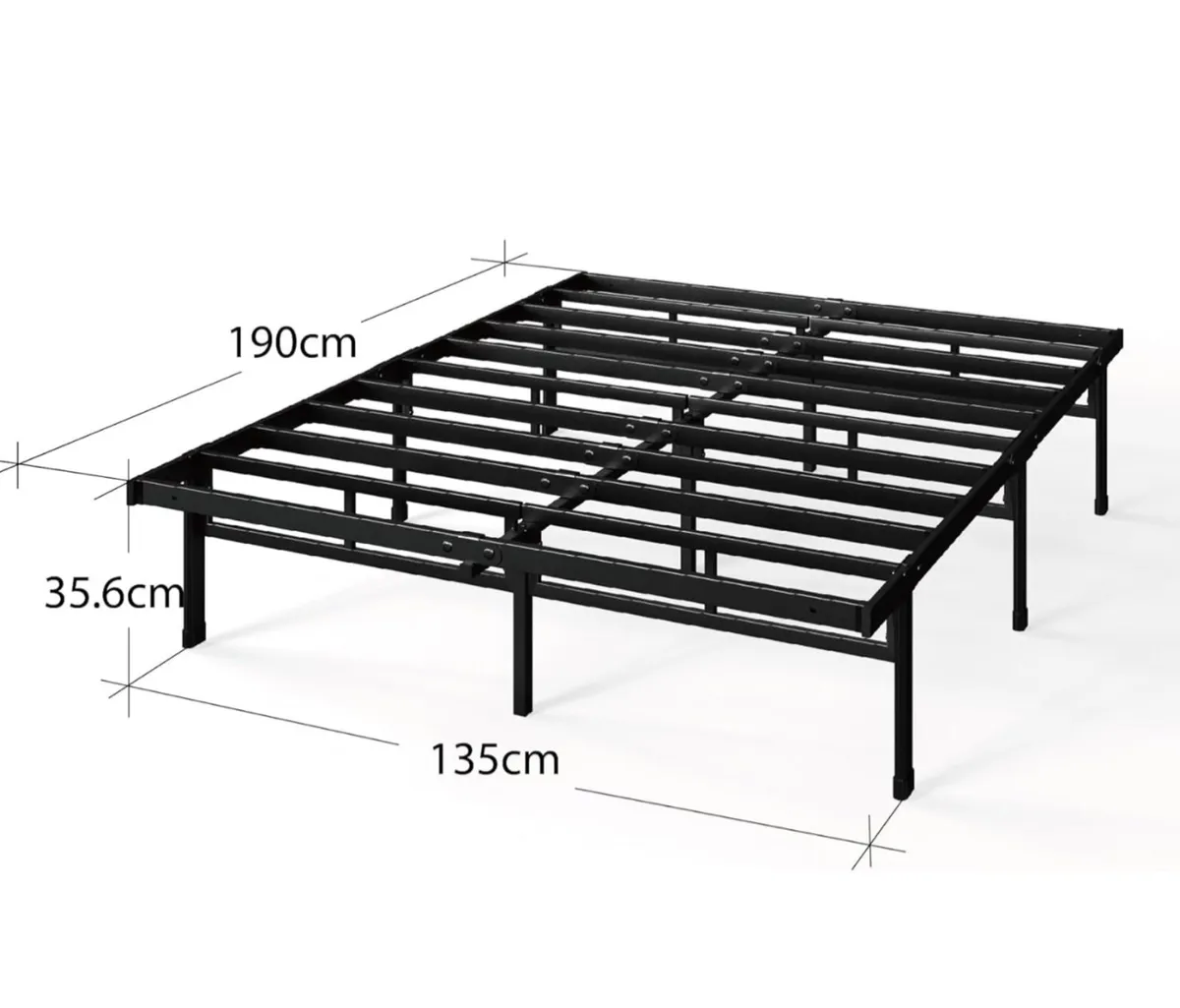 Double Bed frame  Bed 135 x 190cm 36cm Height - Image 3