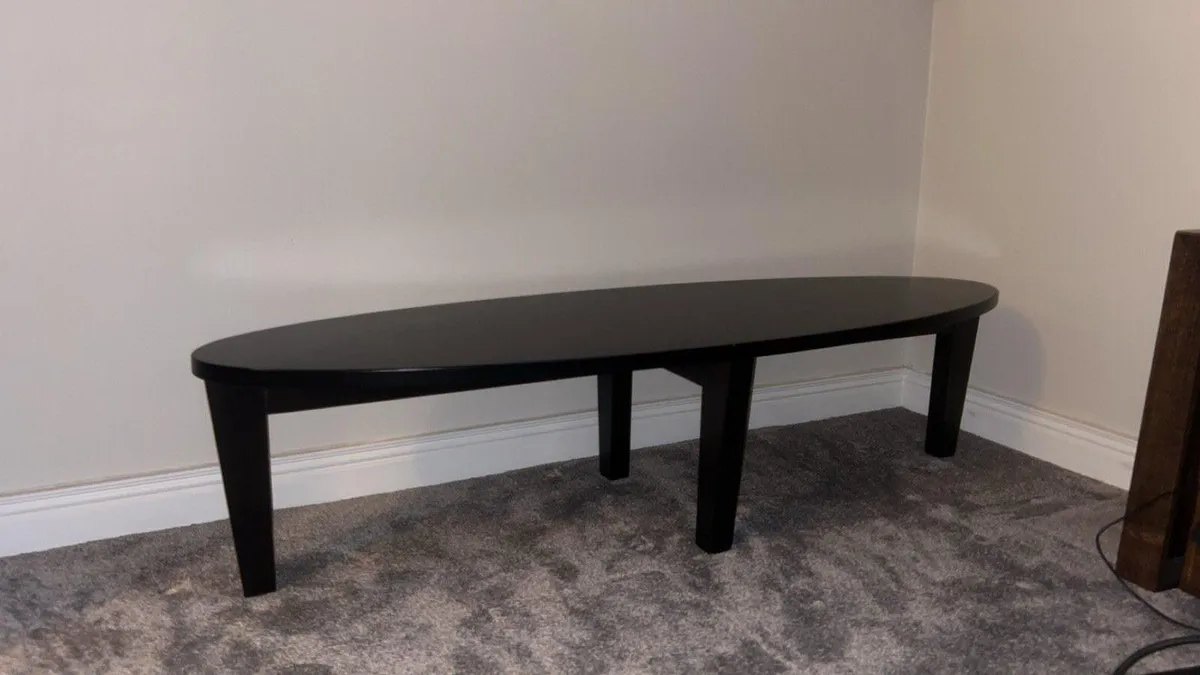Black Oval Coffee Table - Image 2