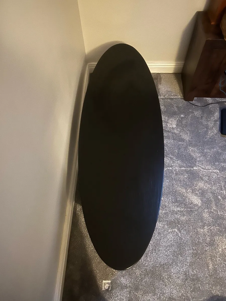 Black Oval Coffee Table - Image 3
