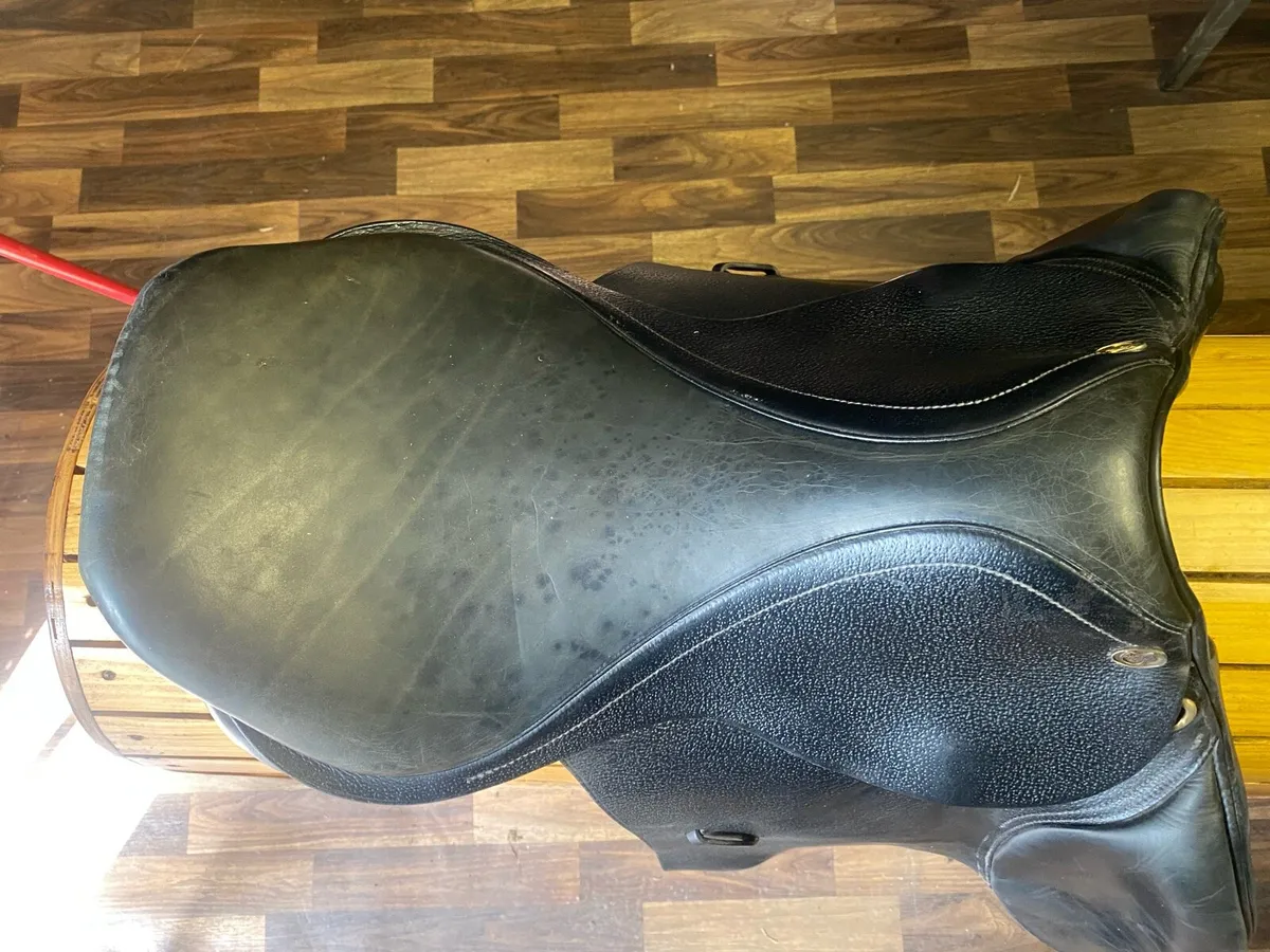 Eric Thomas black Leather jump saddle - Image 2