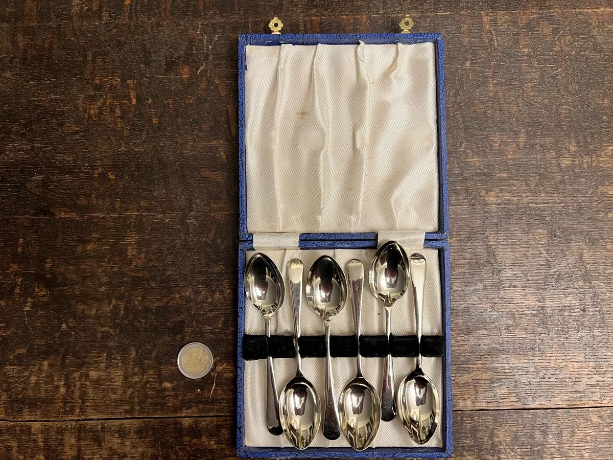 Set of 6 Vintage Silver-Plated Teaspoons - Image 1