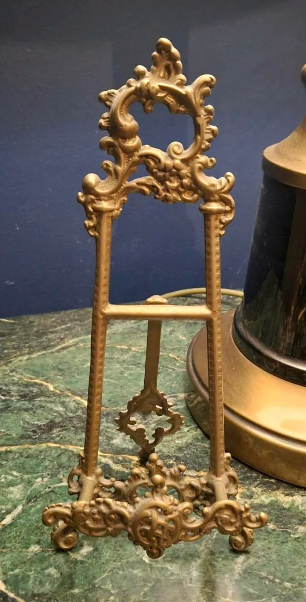 Vintage Brass Easel - Image 1