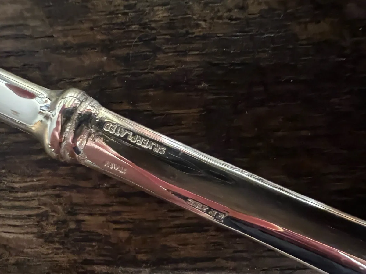Vintage Silver-Plated Salad Servers - Image 2