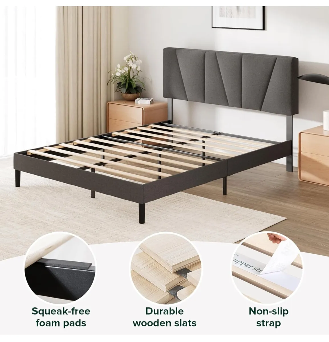 Double Bed Frame  Bed 135 x 190 cm  30cm Height  U - Image 4