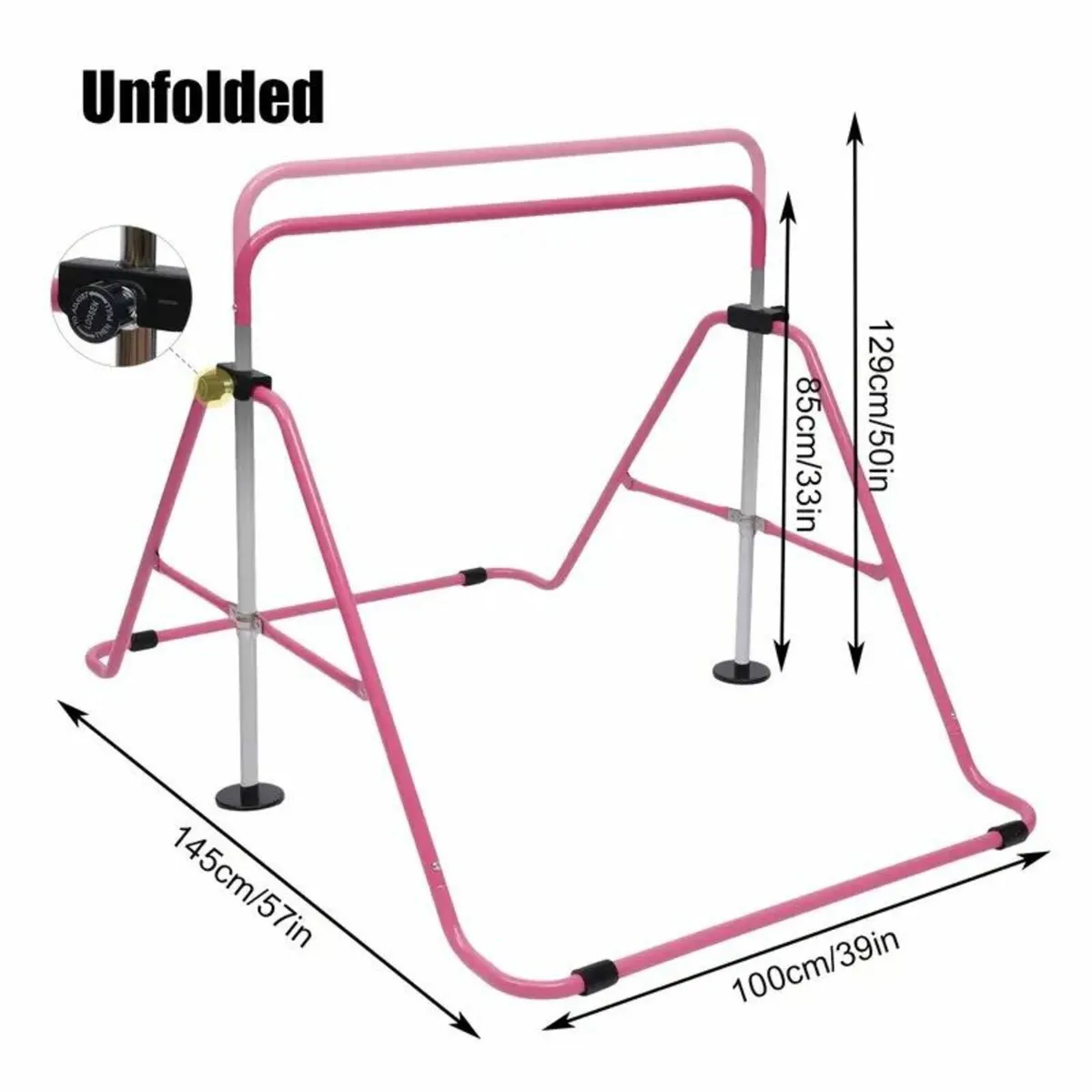 Gymnastics Bar 85-129cm Free Delivery - Image 2