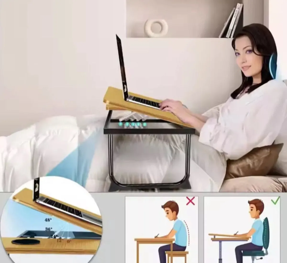 Folding Laptop Table portable Desk NEW - Image 2