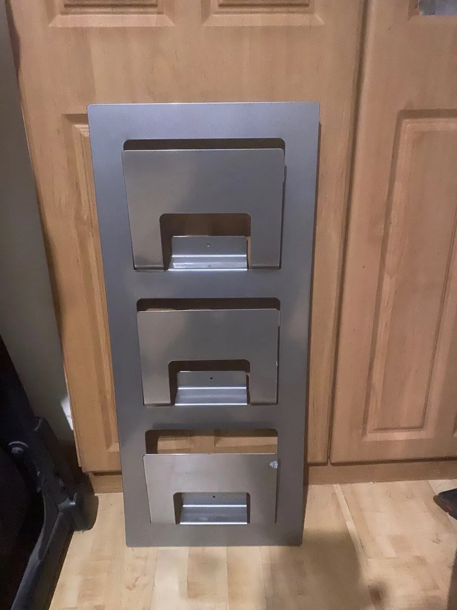 IKEA Modern Metallic Silver Metal Mounted Wall Mag - Image 3