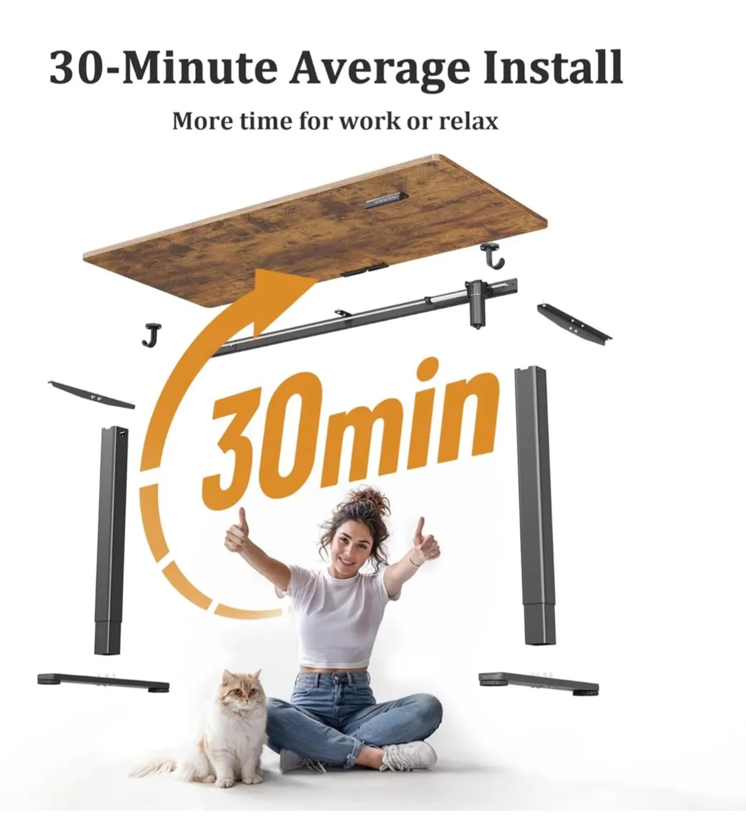 Electric Standing Desk, Adjustable Height Stand up - Image 3