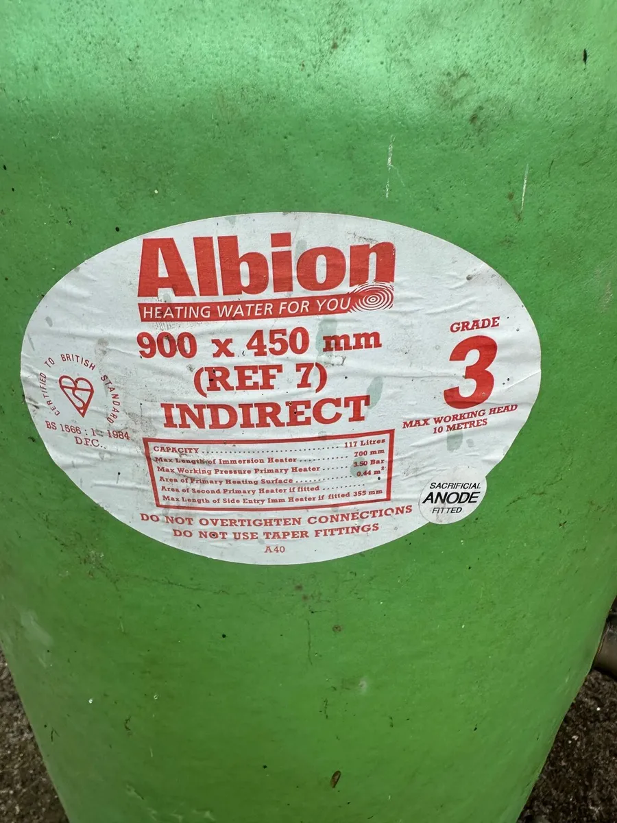 Albion indirect insulated hot water cylinder - Image 1