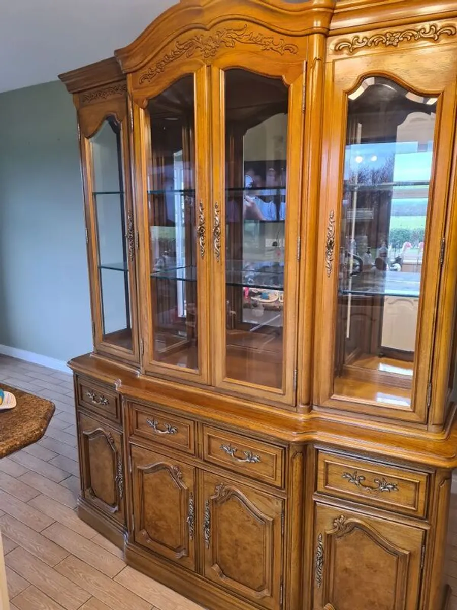 Antique Sideboard and Cabinet - Image 1