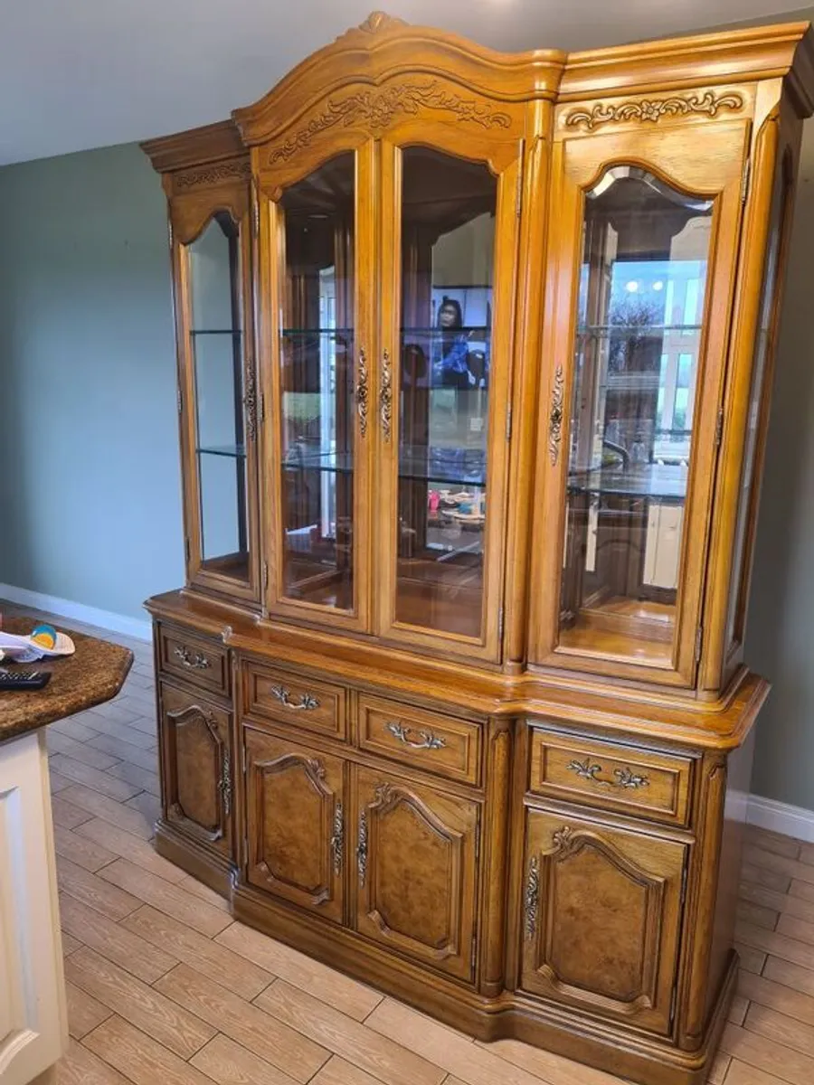 Antique Sideboard and Cabinet - Image 2