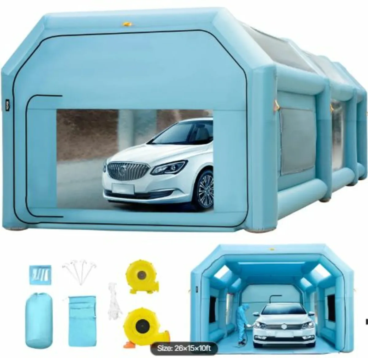 Portable Inflatable Paint Booth, 792.48 x 457.2 - Image 1