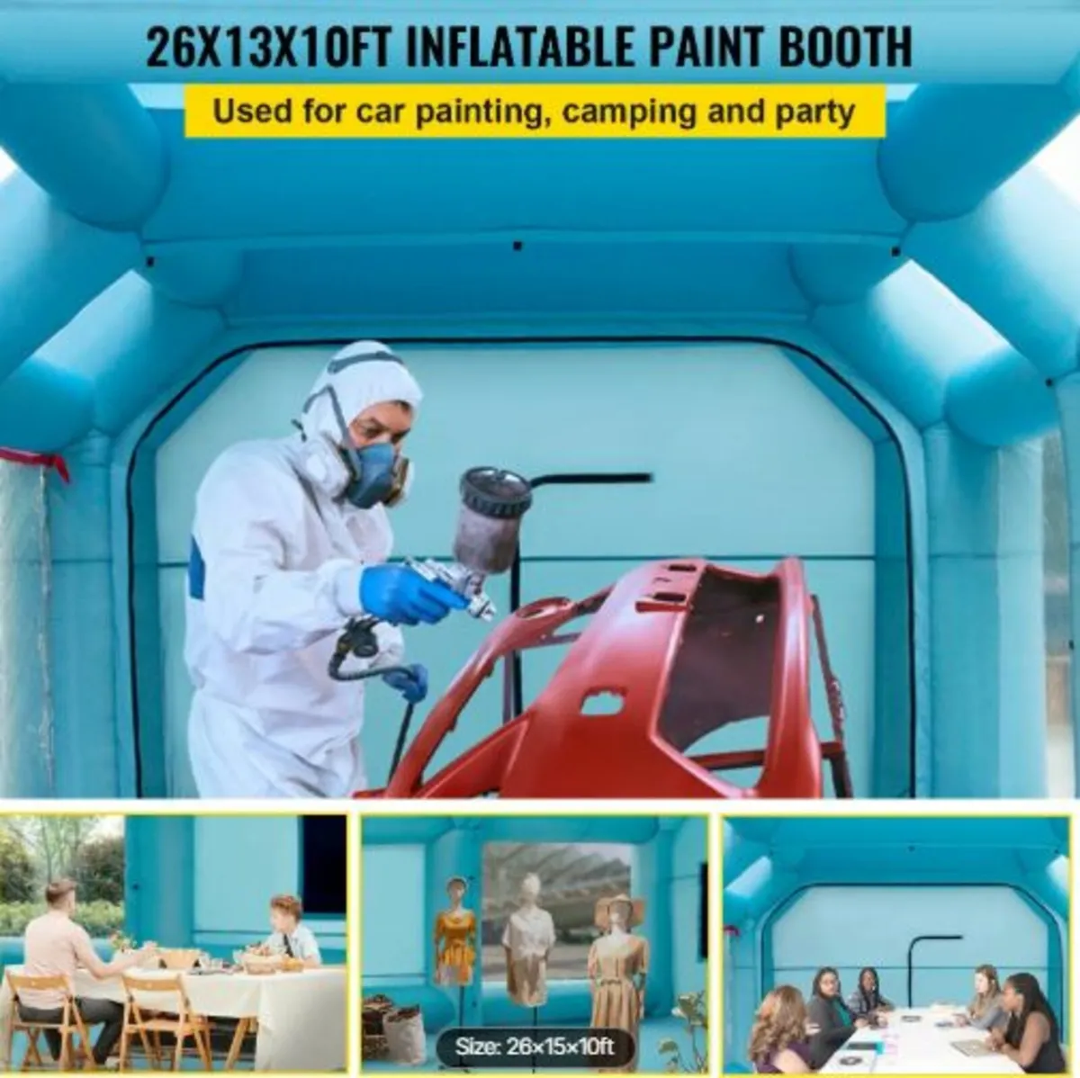 Portable Inflatable Paint Booth, 792.48 x 457.2 - Image 2