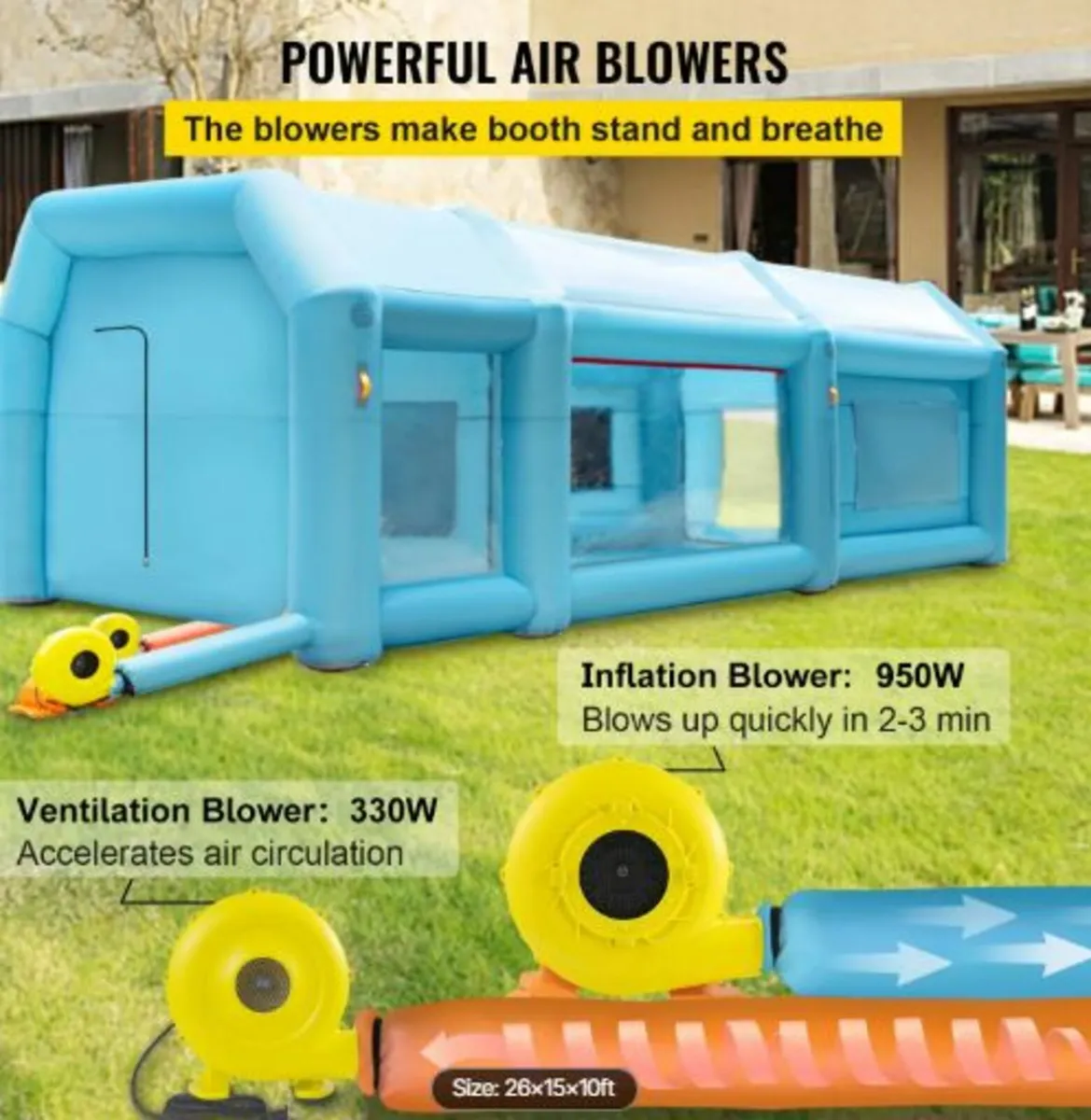 Portable Inflatable Paint Booth, 792.48 x 457.2 - Image 4