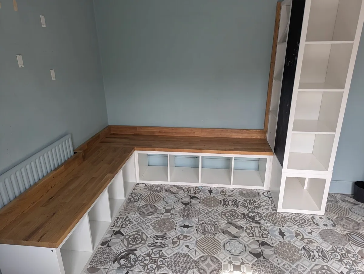 Corner Bench banquet seating IKEA Kallax hack - Image 3